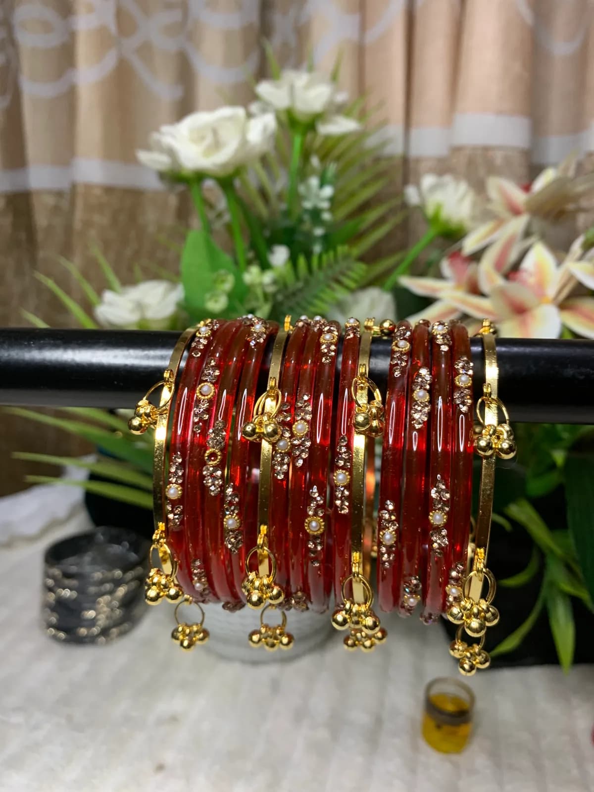 Kashmiri Churi (Moti) - Red
