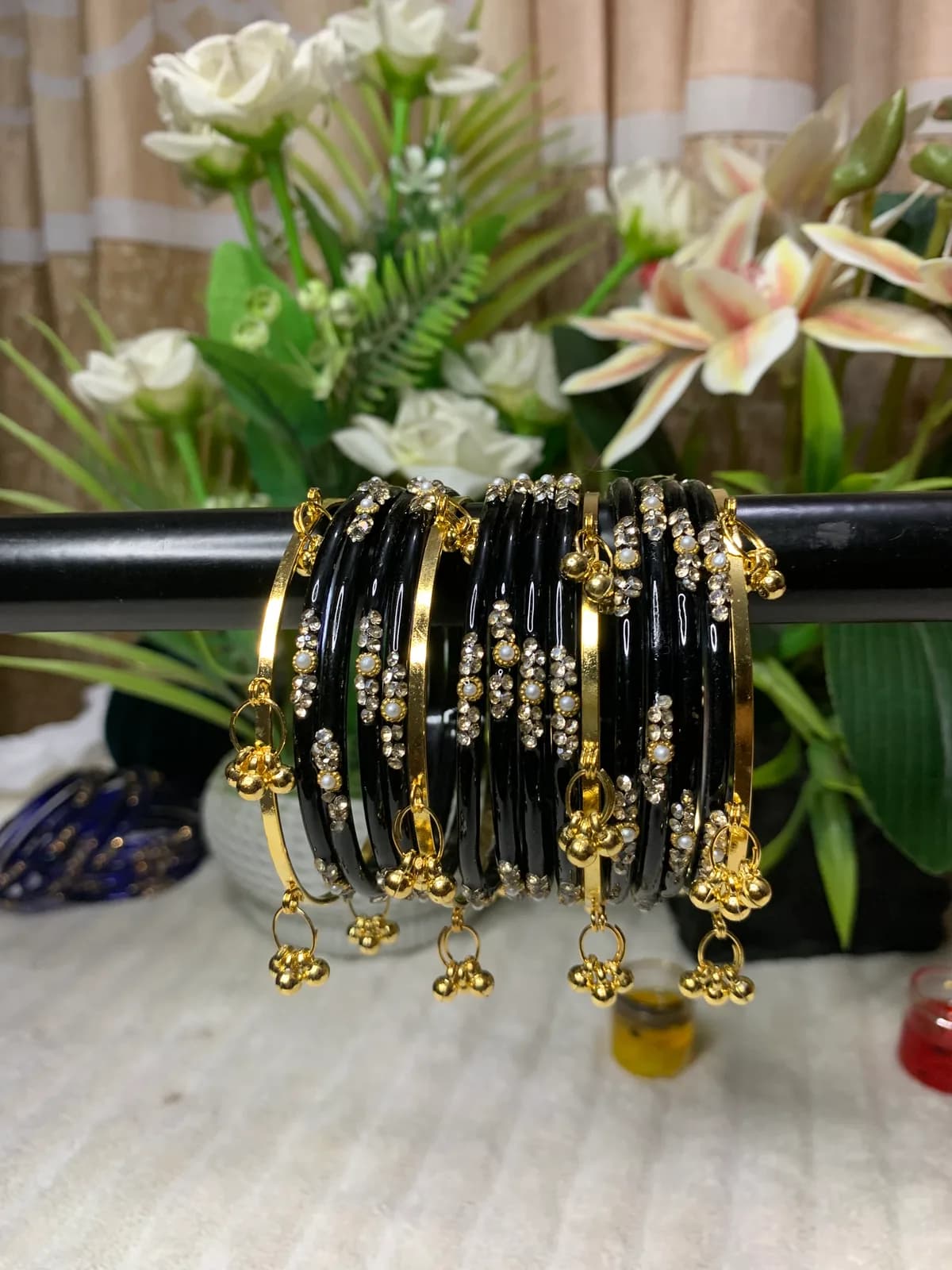 Kashmiri Churi (Moti) - Black