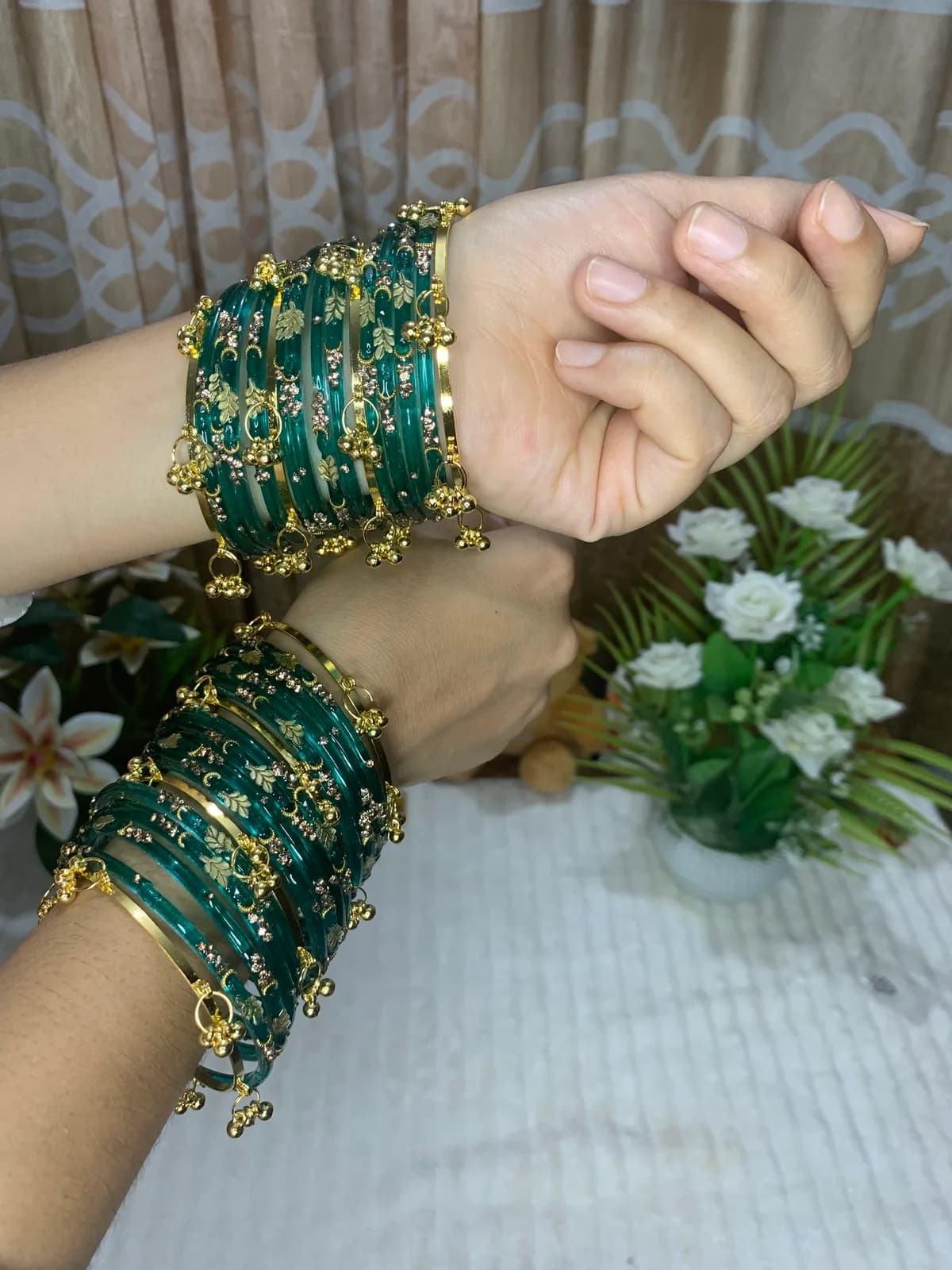 Kashmiri Churi (Pata) - Green