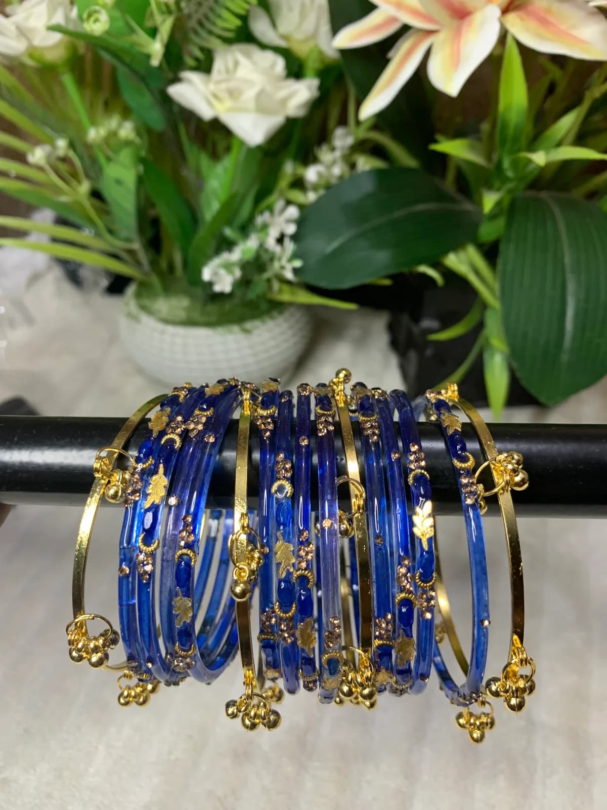 Kashmiri Churi (Pata) - Royal Blue